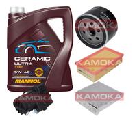 KAMOKA Controllo Set 5L MANNOL Ceramic 5W-40 Per Renault Modus/Grand 1.5 dCi