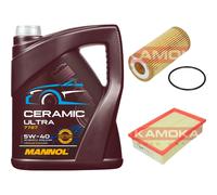 KAMOKA Controllo Set 5L MANNOL Ceramic 5W-40 Per VW Golf VII 2.0 GTI Polo