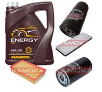 KAMOKA Controllo Set 5L MANNOL Energy 5W-30 per Audi 80 1.9 TDI