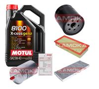 KAMOKA Controllo Set 5L MOTUL 8100 X-CESS 5W-40 Per Citroën C8 2.0 2.2 Jumpy
