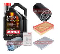 KAMOKA Controllo Set 5L MOTUL 8100 X-CESS 5W-40 Per VW Caddy II Kasten 1.9 D