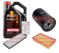 KAMOKA Controllo Set 5L MOTUL 8100 X-CLEAN 0W-30 Per Audi Cabriolet 2.6 2.0