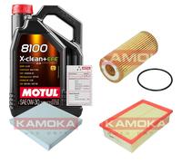 Kamoka Controllo Set 5L Motul 8100 x-Pulire 0W-30 per VW Golf VII 2.0