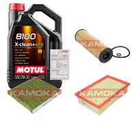 KAMOKA Controllo set 5L MOTUL 8100 X-PULIRE 0W-30 per VW Passat Variant 2.0