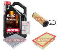 KAMOKA Controllo set 5L MOTUL 8100 X-PULIRE 0W-30 per VW Passat Variant 2.0