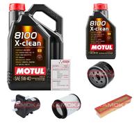 KAMOKA Controllo Set 6 L MOTUL 8100 X-CLEAN 5W-40 Per Renault Kangoo KC0/1