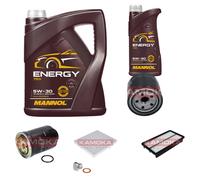 Kamoka Controllo Set 6L MANNOL 5W-30 per Mazda Familiare Gh 2.2 Mzr-Cd Station