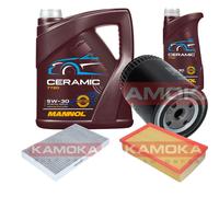 KAMOKA Controllo Set 6L MANNOL Ceramic 5W-30 Adatto Per Audi A6 1.9 TDI