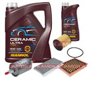 KAMOKA Controllo Set 6L MANNOL Ceramic 5W-40 Per Opel Vectra C Caravan