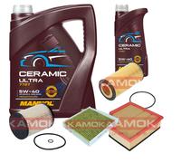 KAMOKA Controllo Set 6L MANNOL Ceramic 5W-40 Per Volvo V70 II 2.4 D5 XC70