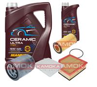 KAMOKA Controllo Set 6L MANNOL Ceramic 5W-40 Per Volvo V70 II 2.4 D5 XC70
