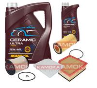 KAMOKA Controllo Set 6L MANNOL Ceramic 5W-40 Per Volvo V70 II 2.4 D5 XC70
