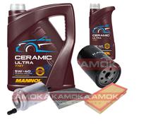 KAMOKA Controllo Set 6L MANNOL Ceramic 5W-40 Per VW New Beetle 2.0 1.6