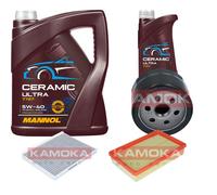 Kamoka Controllo Set 6L mannol Ceramica 5W-40 per Fiat Stilo Multi Vagone