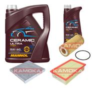 Kamoka Controllo Set 6L mannol Ceramica 5W-40 per VW Golf VII 2.0 Gti