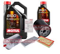 KAMOKA Controllo Set 6L MOTUL 8100 X-CESS 5W-40 Per Citroën C8 2.0 2.2 Jumpy