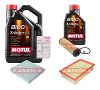 Kamoka Controllo Set 6L Motul 8100 x-Pulire 0W-30 per Il VW Passat Variant