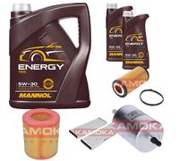 KAMOKA Controllo Set 7 L MANNOL Energy 5W-30 per Audi A6 Avant 2.0 TFSI