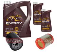 KAMOKA Controllo Set 7 L MANNOL Energy 5W-30 per Citroën Berlingo Kasten 1.1i