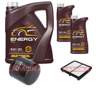 KAMOKA Controllo Set 7 L MANNOL Energy 5W-30 per Daewoo Matiz 1.0 0.8