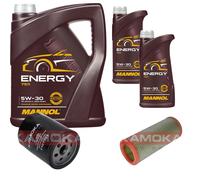 KAMOKA Controllo Set 7 L MANNOL Energy 5W-30 per Fiat Doblo 1.6 16V