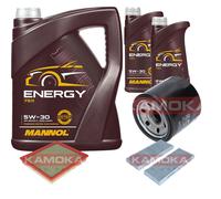KAMOKA Controllo Set 7 L MANNOL Energy 5W-30 per Nissan Pathfinder III 4.0