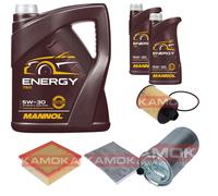 KAMOKA Controllo Set 7 L MANNOL Energy 5W-30 per Opel Corsa D 1.3 CDTi