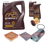 KAMOKA Controllo Set 7 L MANNOL Energy 5W-30 per Opel Corsa D 1.3 CDTi