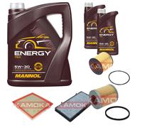 KAMOKA Controllo Set 7 L MANNOL Energy 5W-30 per Opel Vivaro Combi 2.5 DTi