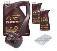 KAMOKA Controllo Set 7 L MANNOL Energy 5W-30 per Suzuki Swift IV 1.2 Splash