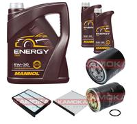 KAMOKA Controllo Set 7 L MANNOL Energy 5W-30 per Toyota Land Cruiser 3.0 D-4D