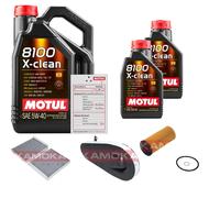 KAMOKA Controllo Set 7 L MOTUL 8100 X-CLEAN 5W-40 Per BMW 5 Serie F10 520D 518D