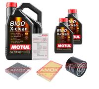 Kamoka Controllo Set 7 L - Motul 8100 x-Pulire 5W-40 per Volvo V70 II P80_