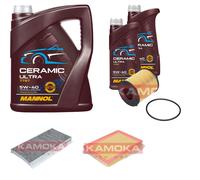 KAMOKA Controllo Set 7L MANNOL Ceramic 5W-40 Per Opel Combo Kasten/Kombi