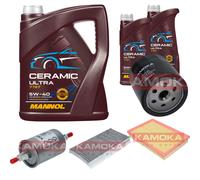 KAMOKA Controllo Set 7L MANNOL Ceramic 5W-40 Per Opel Tigra Twintop Combo