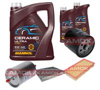 KAMOKA Controllo Set 7L MANNOL Ceramic 5W-40 Per VW Golf IV 1.6 FSI