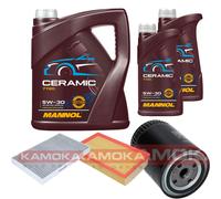 Kamoka Controllo Set 7L mannol Ceramica 5W-30 Adatto A per Audi A6 1.9