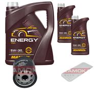 KAMOKA Controllo Set 7L MANNOL Energy 5W-30 per Toyota IQ 1.0