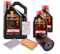KAMOKA Controllo Set 7L MOTUL 8100 X-CESS 5W-40 Per Audi A6 2.6 2.3 100
