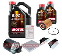 Kamoka Controllo Set 7L Motul 8100 x-Pulire 0W-30 per Benz G - Classe