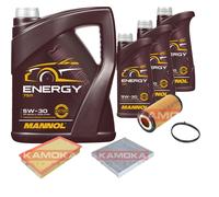 KAMOKA Controllo Set 8 L MANNOL Energy 5W-30 per Audi A3 Sportback RS3
