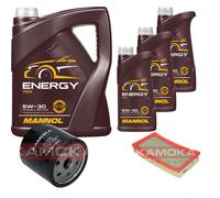 KAMOKA Controllo Set 8 L MANNOL Energy 5W-30 per Ford Tourneo Connect