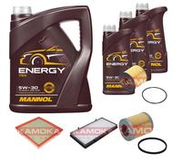 KAMOKA Controllo Set 8 L MANNOL Energy 5W-30 per Opel Vivaro Combi 2.5 DTi