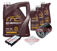 KAMOKA Controllo Set 8L MANNOL Energy 5W-30 per KIA Carnival Grand 2.9 CRDi