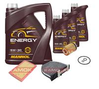 KAMOKA Controllo Set 8L MANNOL Energy 5W-30 per Mercedes E-Klasse W212