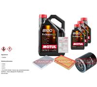KAMOKA Controllo Set 8L MOTUL 8100 X-CLEAN 0W-30 Per Audi A6 2.6 2.8
