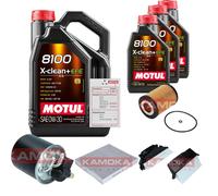 Kamoka Controllo Set 8L Motul 8100 x-Pulire 0W-30 per Benz G - Classe