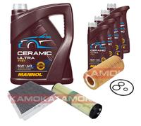 KAMOKA Controllo Set 9L MANNOL Ceramic 5W-40 Per Mercedes-Benz E-Klasse