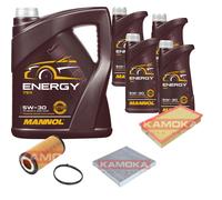 KAMOKA Controllo Set 9L MANNOL Energy 5W-30 per Audi A3 Sportback RS3