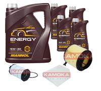 KAMOKA Controllo Set 9L MANNOL Energy 5W-30 per Audi A5 S5 quattro